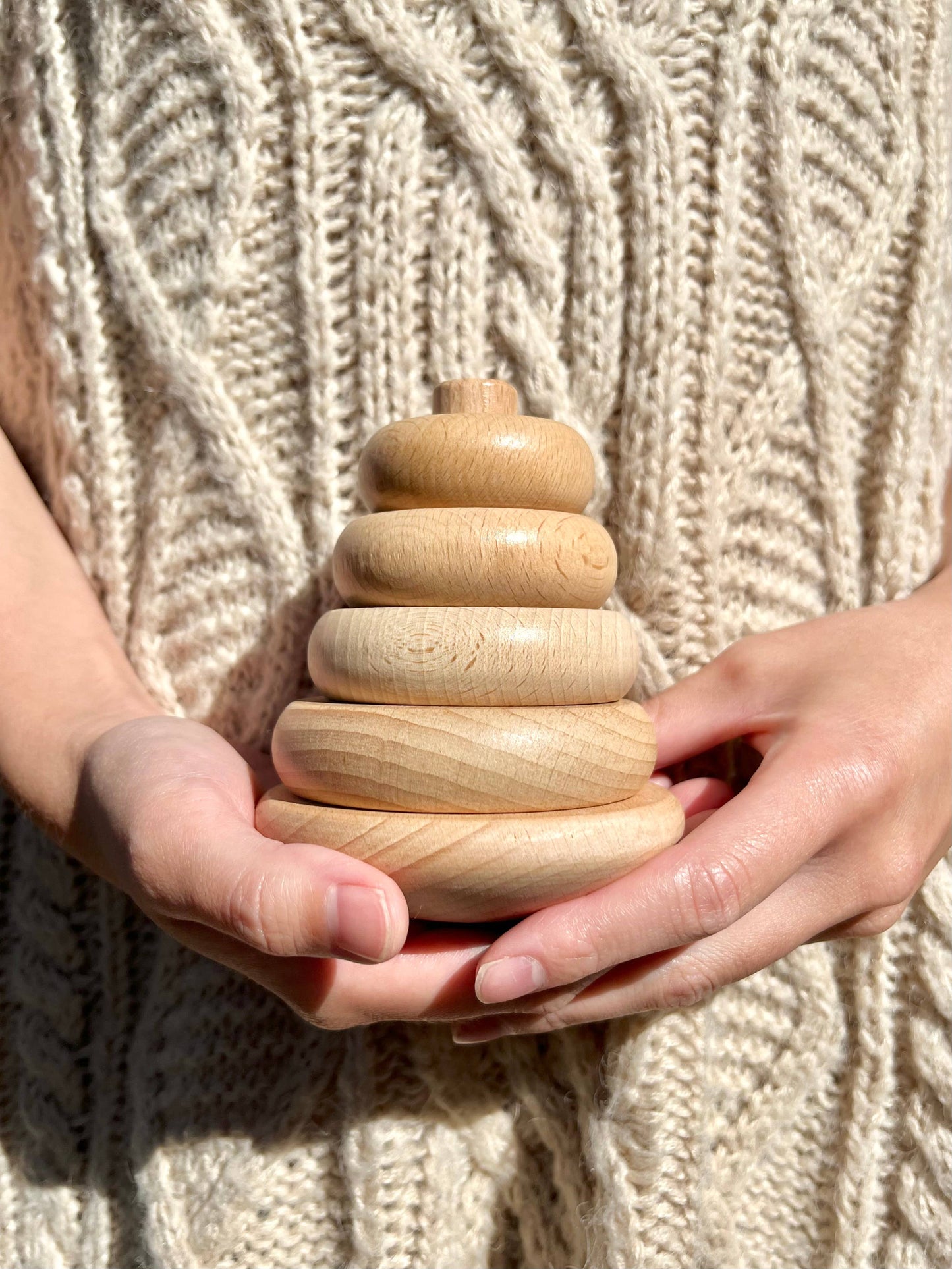 Wooden Stacking Pyramid Wood Stacking Toy