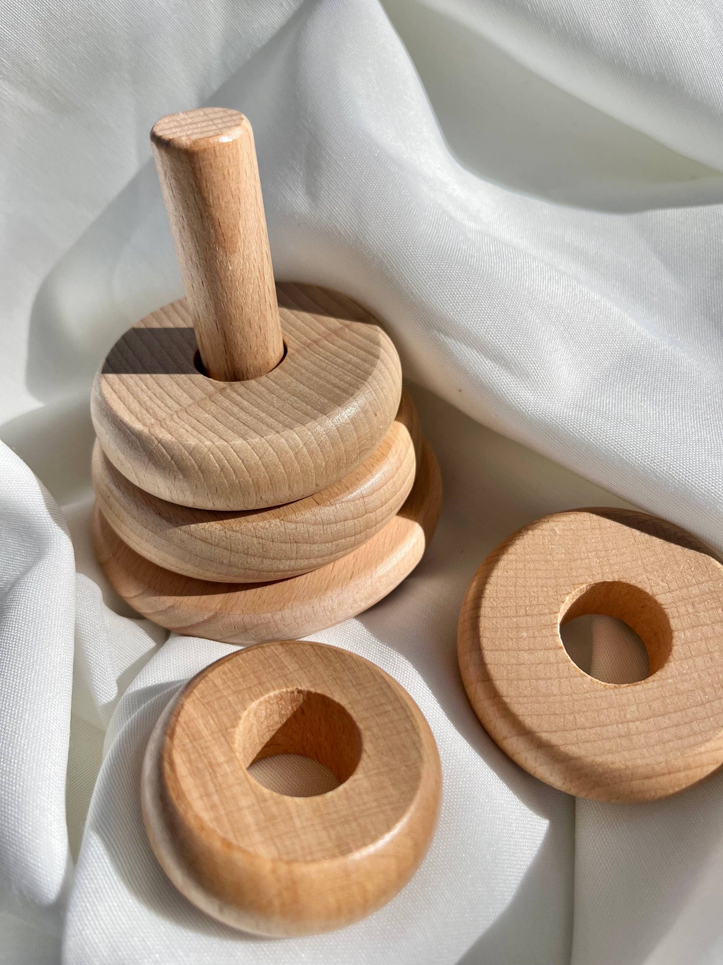 Wooden Stacking Pyramid Wood Stacking Toy