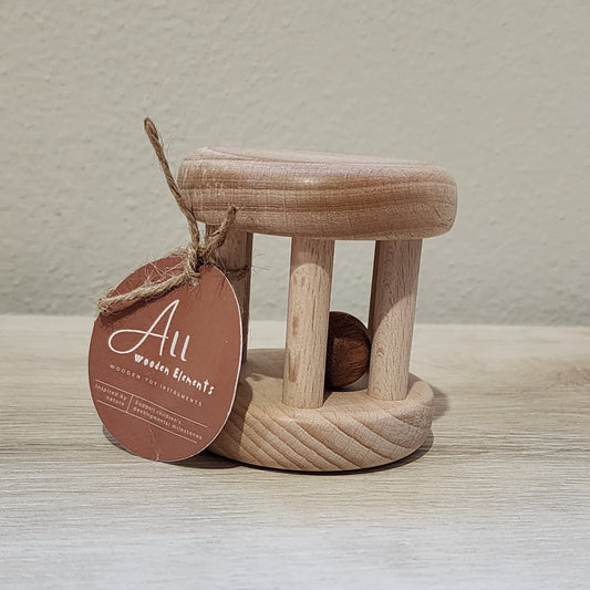 Wooden Baby Bell Cylinder Montessori Musical Toy