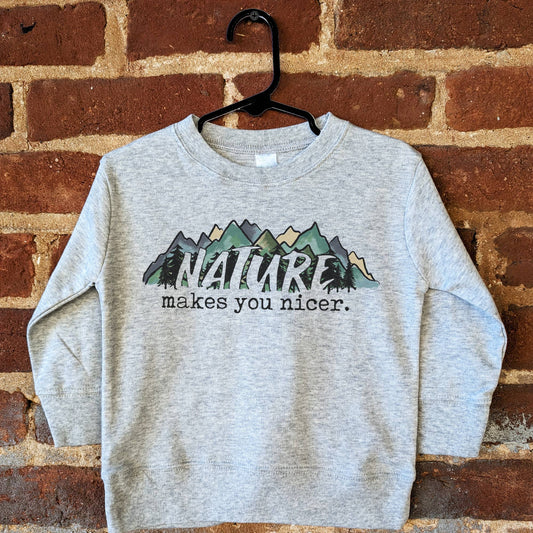 "Nature makes you nicer" Soft Shirt for Outdoor Hiking